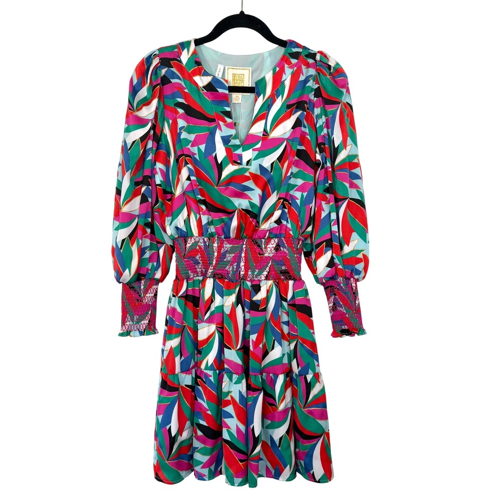 NWT Emily McCarthy Penelope Dress XS Poinsettia Party Smocked Dress